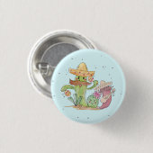 Cinco de Mayo Singing Cactus en Pepper Mariachis Ronde Button 3,2 Cm (Voorkant /achterkant)