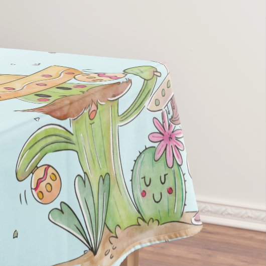 Cinco de Mayo Singing Cactus en Pepper Mariachis Tafelkleed (Voorbeeld)