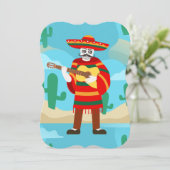 cinco de mayo skelet kaart (Staand voorkant)