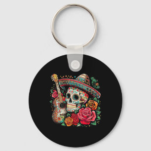 Cinco De Mayo Skull Sombrero Fiesta Mexicaanse sch Sleutelhanger