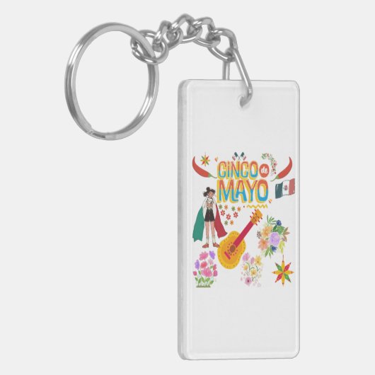 Cinco De Mayo Sleutelhanger (Voorkant Links)
