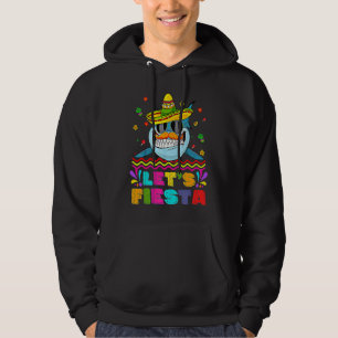 Cinco De Mayo Snorbaard Haai In Sombrero Laten we Hoodie
