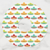 Cinco de Mayo Sombrero Mariachi Mexicaanse Cultuur Wijnglaslabel (Voorkant)