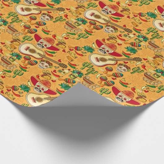 Cinco de Mayo Sombrero Mexican Thleed Cadeaupapier (Hoek)