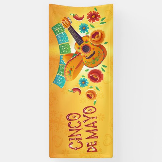 Cinco De Mayo Spandoek (Verticaal)