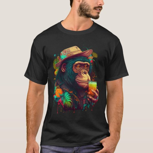 Cinco De Mayo Spider Monkey Drink Beer T-shirt (Voorkant)
