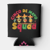 Cinco De Mayo Squad Avocado, Funny Cinco De Mayo Blikjeskoeler (Voorkant)
