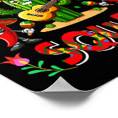 Cinco De Mayo Squad Mexicaanse Cactus Sombrero Spe Poster (Hoek)