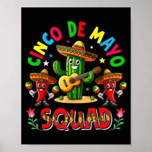 Cinco De Mayo Squad Mexicaanse Cactus Sombrero Spe Poster