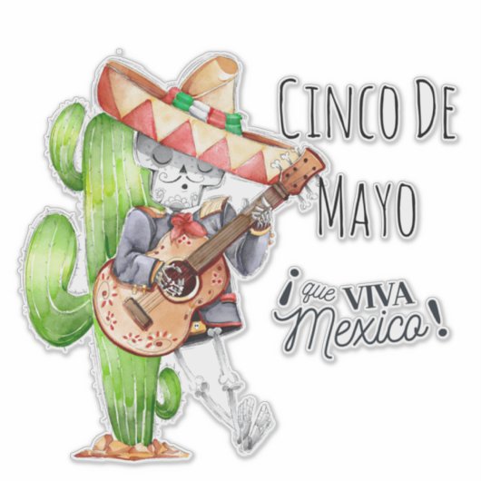 Cinco De Mayo Sticker (Voorkant)