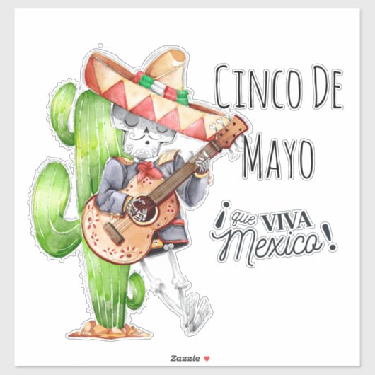 Cinco De Mayo Sticker (Vel)