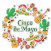 Cinco De Mayo Sticker (Voorkant)