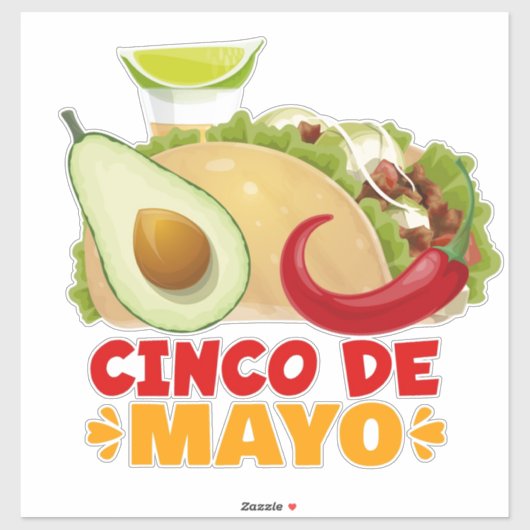 Cinco De Mayo Sticker (Vel)