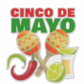 Cinco De Mayo Sticker (Voorkant)