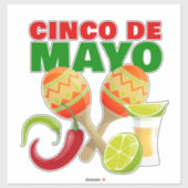 Cinco De Mayo Sticker (Vel)