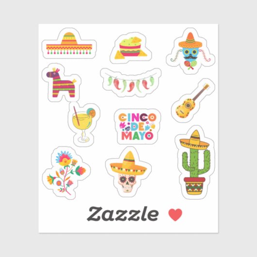 Cinco de Mayo Stickers (Vel)