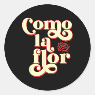 Cinco De Mayo stijl Como La Flor Cumbia Zwarte Mod Ronde Sticker