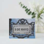 Cinco de Mayo | Straatnaambord | La Paz Mexico Briefkaart (Staand voorkant)
