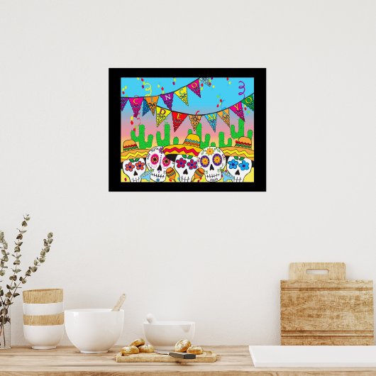 Cinco de Mayo Sugar Skull Print (Keuken)
