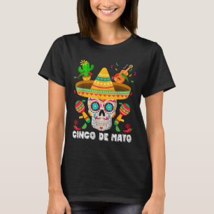 Cinco De Mayo Suiker Schedel 5 De Mayo Mexicaans F T-shirt