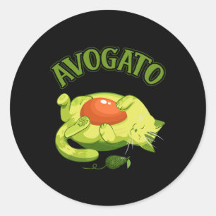 Cinco De Mayo T-shirt Grappige Meow Avogato Kat Av Ronde Sticker