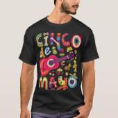 Cinco de Mayo T-shirt, Mexicaanse Taco gitaar Fies T-shirt (Voorkant)