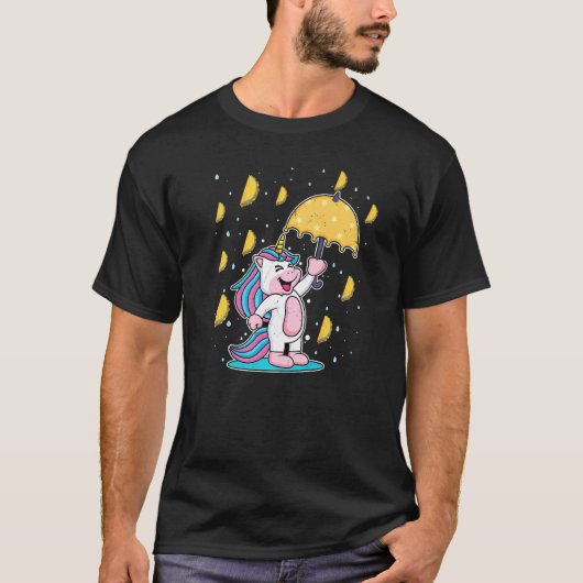 Cinco De Mayo T-shirt Raining Tacos Unicorn Umbrel (Voorkant)