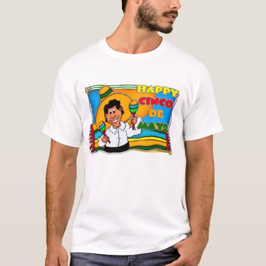 Cinco de Mayo t Shirt voor mannen (Voorkant)