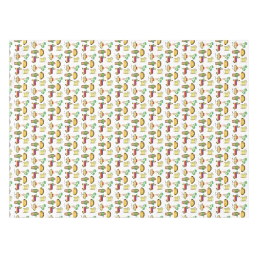 Cinco de Mayo Taco Cactus Pinata Maracas Mexican Tafelkleed (Voorkant (Horizontaal))