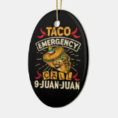 Cinco De Mayo Taco Noodoproep 9 Juan Keramisch Ornament (Links)