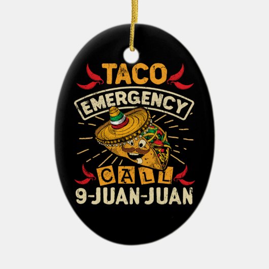 Cinco De Mayo Taco Noodoproep 9 Juan Keramisch Ornament (Voorkant)