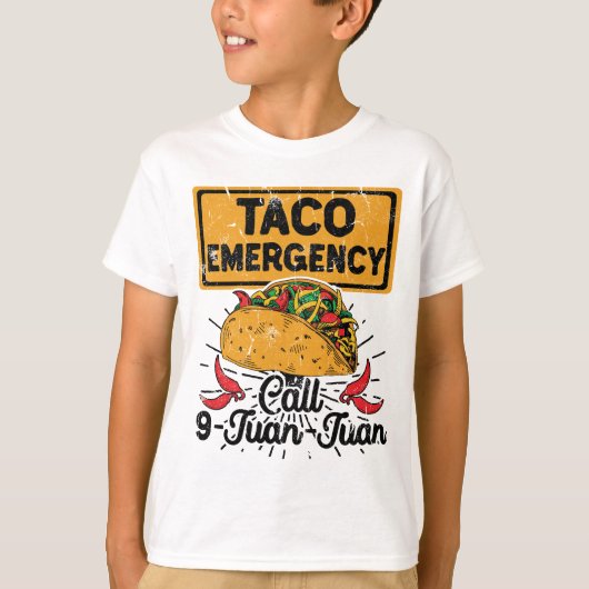 Cinco De Mayo Taco Noodoproep 9 Juan T-shirt (Voorkant)