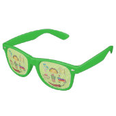 Cinco de Mayo Taco Piñata Margarita Cactus Maracas Retro Zonnebril (Gekanteld)