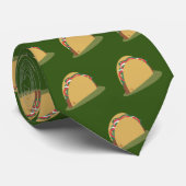Cinco De Mayo Taco Sideways Yummy Pattern Stropdas (Opgerold)