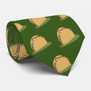 Cinco De Mayo Taco Zijwaarts Lekker Patroon Stropdas