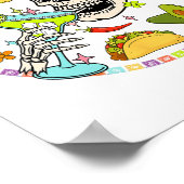 Cinco de Mayo Tacos en Margs Mexicaanse Fiesta Par Poster (Hoek)