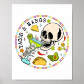 Cinco de Mayo Tacos en Margs Mexicaanse Fiesta Par Poster (Voorkant)