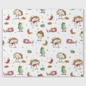 cinco de mayo tacos kawaii mexican cadeaupapier (Vlak)
