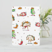 cinco de mayo tacos kawaii mexican kaart (Staand voorkant)