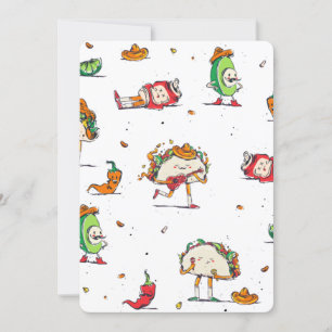 cinco de mayo tacos kawaii mexican kaart