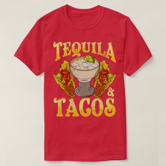 Cinco de Mayo Tequila en Tacos Mexico Mexicaans T-shirt (Design voorkant)