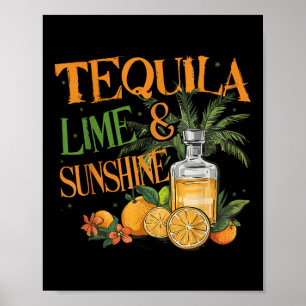 Cinco de Mayo Tequila Limoen en Sunshine Alcohol L Poster