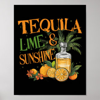 Cinco de Mayo Tequila Limoen en Sunshine Alcohol L Poster