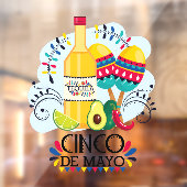 Cinco de Mayo Tequila Mexicaans Bedrijf Raamsticker (Vel 2)