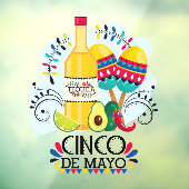 Cinco de Mayo Tequila Mexican Business Raamsticker (Vel 3)
