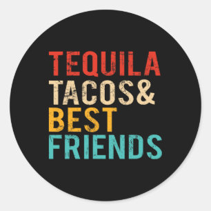 Cinco De Mayo Tequila Tacos Beste Vrienden Drinken Ronde Sticker