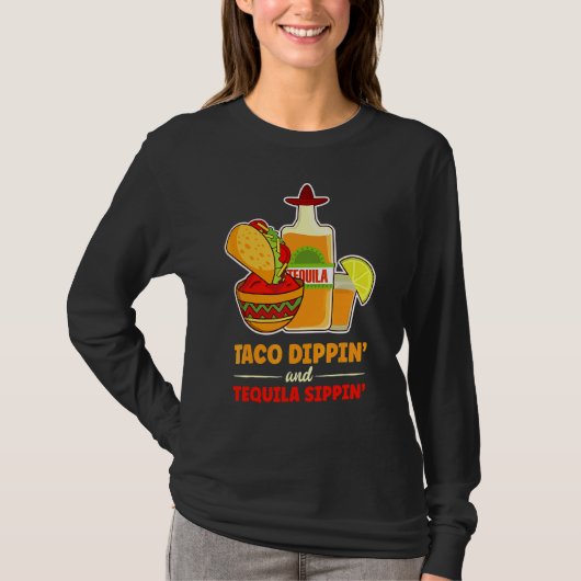 Cinco De Mayo Tequila & Tacos Nachos Fiesta T-shirt (Voorkant)