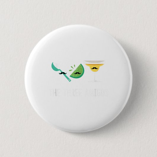 Cinco de Mayo Three amigos Mexican Fiesta Party Sh Ronde Button 5,7 Cm (Voorkant)