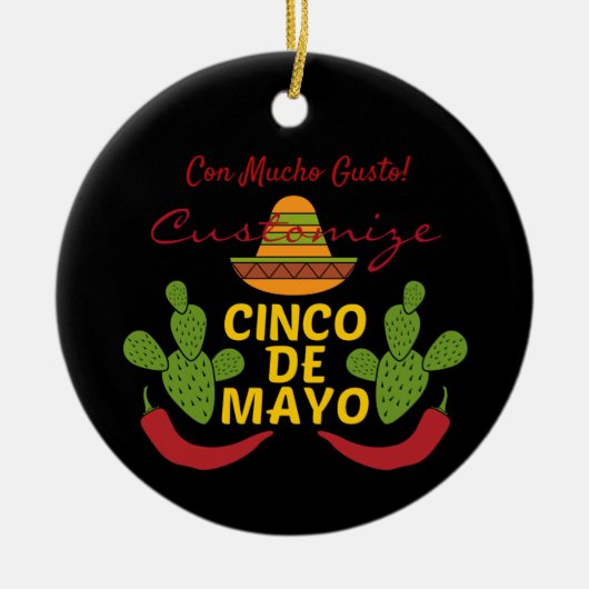 Cinco de Mayo Thunder_Cove Keramisch Ornament (Voorkant)