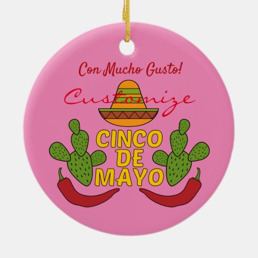 Cinco de Mayo Thunder_Cove Keramisch Ornament (Achterkant)